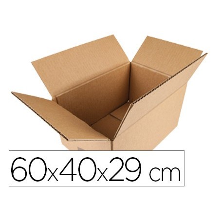 Caja para embalar q connect americana medidas 600x400x290 mm espesor carton 5 mm