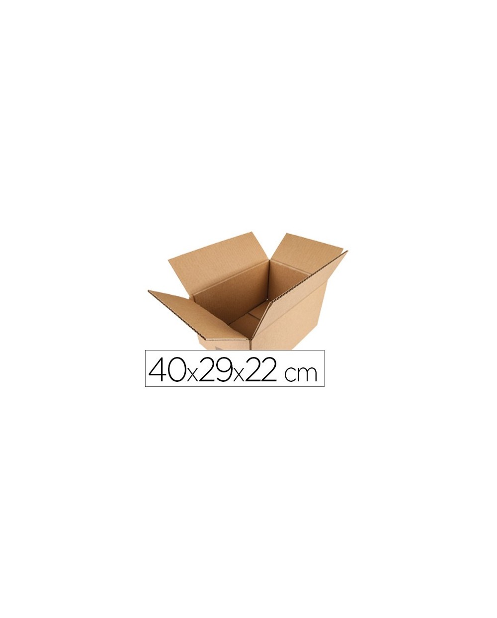 Caja para embalar q connect americana medidas 400x290x220 mm espesor carton 5 mm