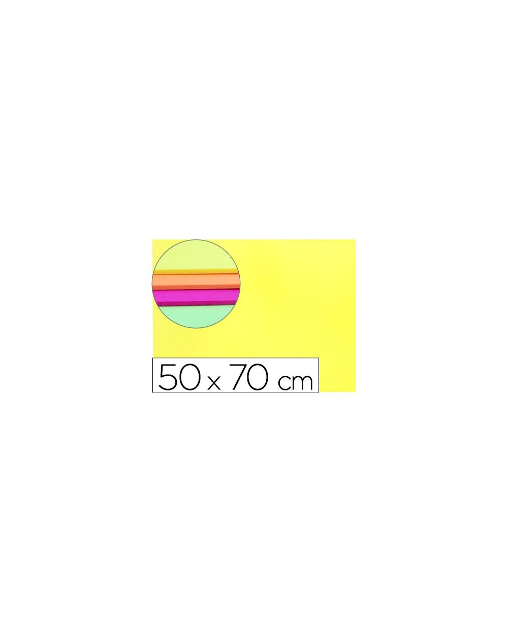 Goma eva liderpapel 50x70cm 60g m2 espesor 2mm fluor amarillo