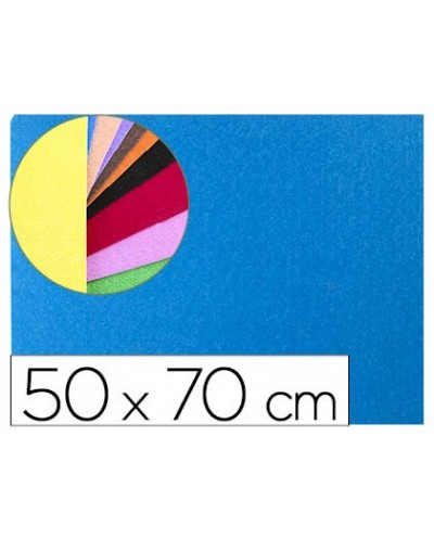 Goma eva liderpapel 50x70cm 60g m2 espesor 2mm textura toalla azul