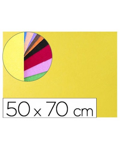 Goma eva liderpapel 50x70cm 60g m2 espesor 2mm textura toalla amarillo