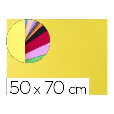 Goma eva liderpapel 50x70cm 60g m2 espesor 2mm textura toalla amarillo