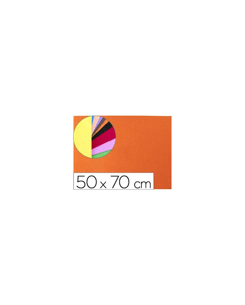 Goma eva liderpapel 50x70cm 60g m2 espesor 2mm textura toalla naranja