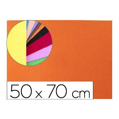 Goma eva liderpapel 50x70cm 60g m2 espesor 2mm textura toalla naranja