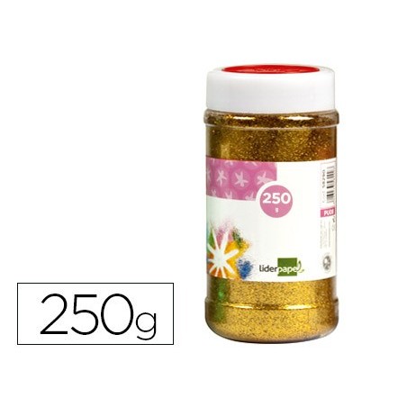 Purpurina liderpapel fantasia color oro metalizado bote de 250 gr