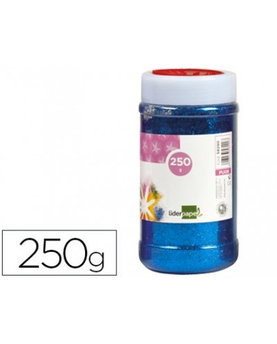 Purpurina liderpapel fantasia color azul metalizado bote de 250 gr