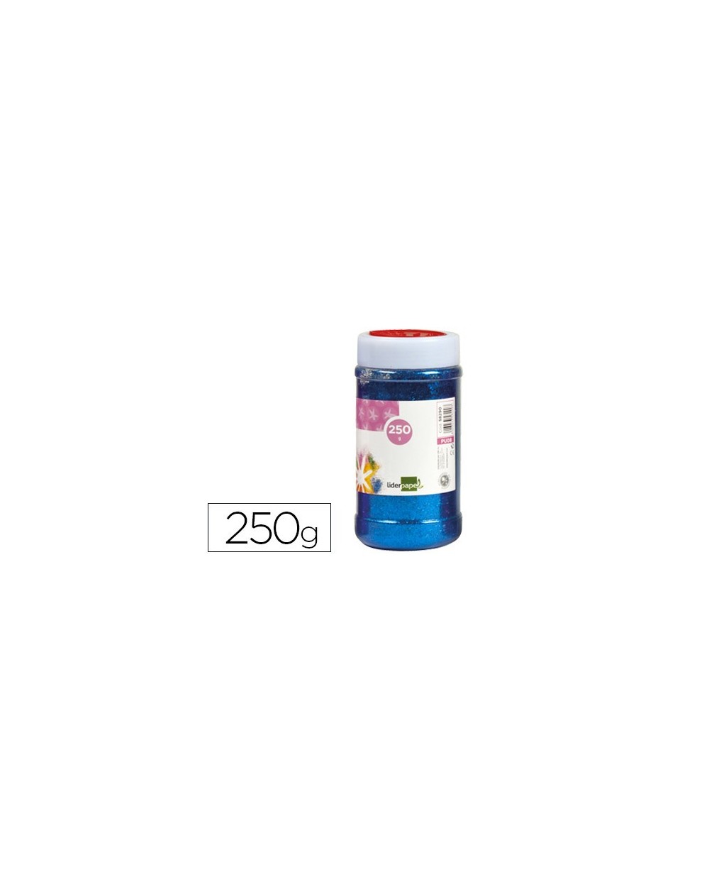 Purpurina liderpapel fantasia color azul metalizado bote de 250 gr