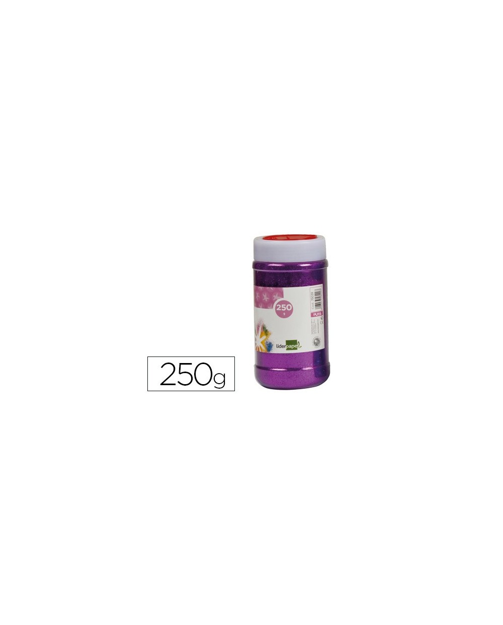 Purpurina liderpapel fantasia color violeta metalizado bote de 250 gr