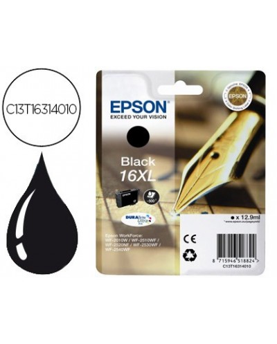 Ink jet epson 16xl wf2010w wf2510wf wf2520nf wf2530wf wf2540wf negro 500 pag