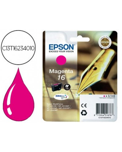 Ink jet epson 16 wf2010w wf2510wf wf2520nf wf2530wf wf2540wf magenta 175 pag