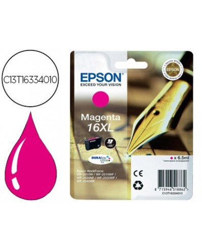 Ink jet epson 16xl wf2010w wf2510wf wf2520nf wf2530wf wf2540wf magenta 450 pag