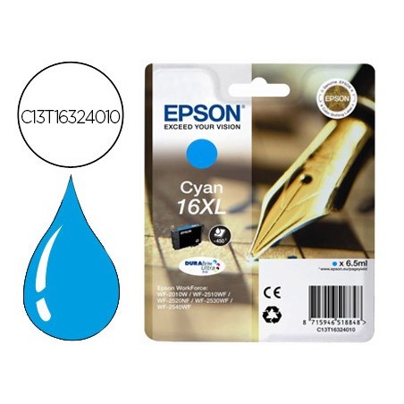 Ink jet epson 16xl wf2010w wf2510wf wf2520nf wf2530wf wf2540wf cian 450 pag