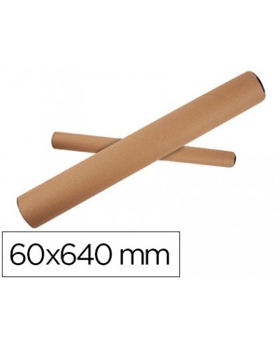 Tubo de carton q connect portadocumentos tapa plastico 60x640 mm