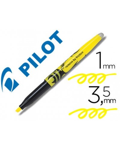 Rotulador pilot frixion light borrable punta de fibra color amarillo