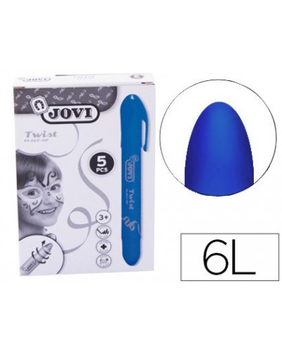 Barra de maquillaje jovi twist make up azul caja de 5 unidades