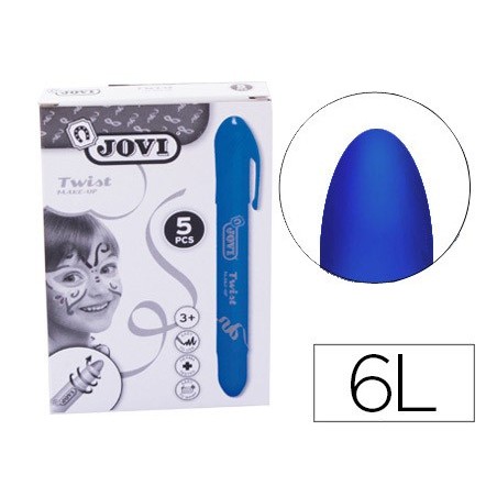 Barra de maquillaje jovi twist make up azul caja de 5 unidades