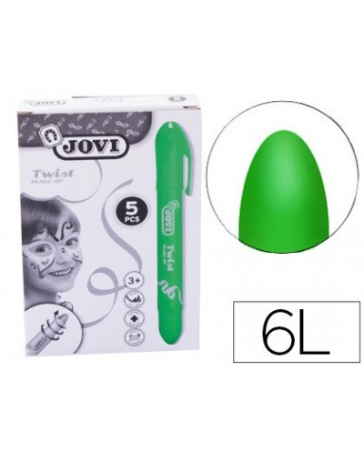 Barra de maquillaje jovi twist make up verde caja de 5 unidades