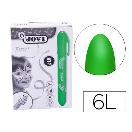 Barra de maquillaje jovi twist make up verde caja de 5 unidades