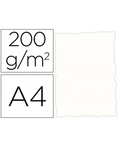 Papel pergamino din a4 troquelado 200 gr color rustico blanco paquete de 25 hojas
