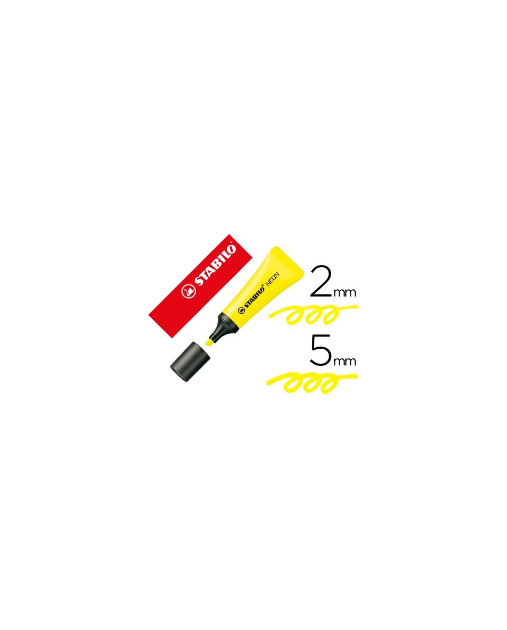 Rotulador stabilo fluorescente 72 amarillo neon