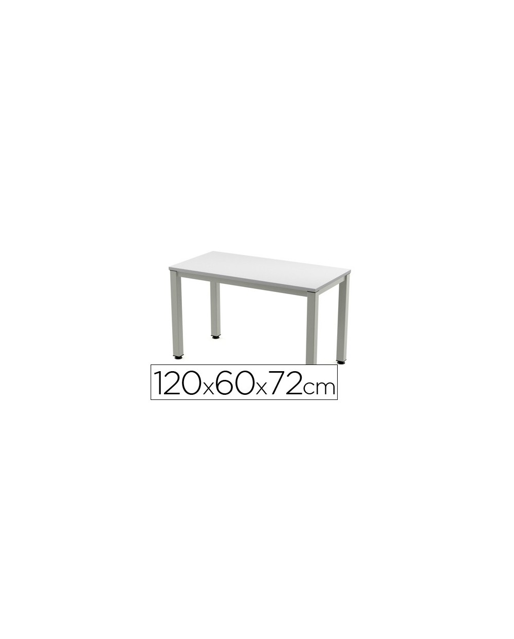 Mesa de oficina rocada executive 200ad02 aluminio gris 120x60 cm