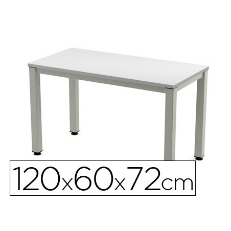Mesa de oficina rocada executive 200ad02 aluminio gris 120x60 cm