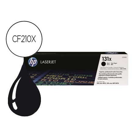 Toner hp 131x laserjet pro 200 m251 cf210x negro 2400 pag