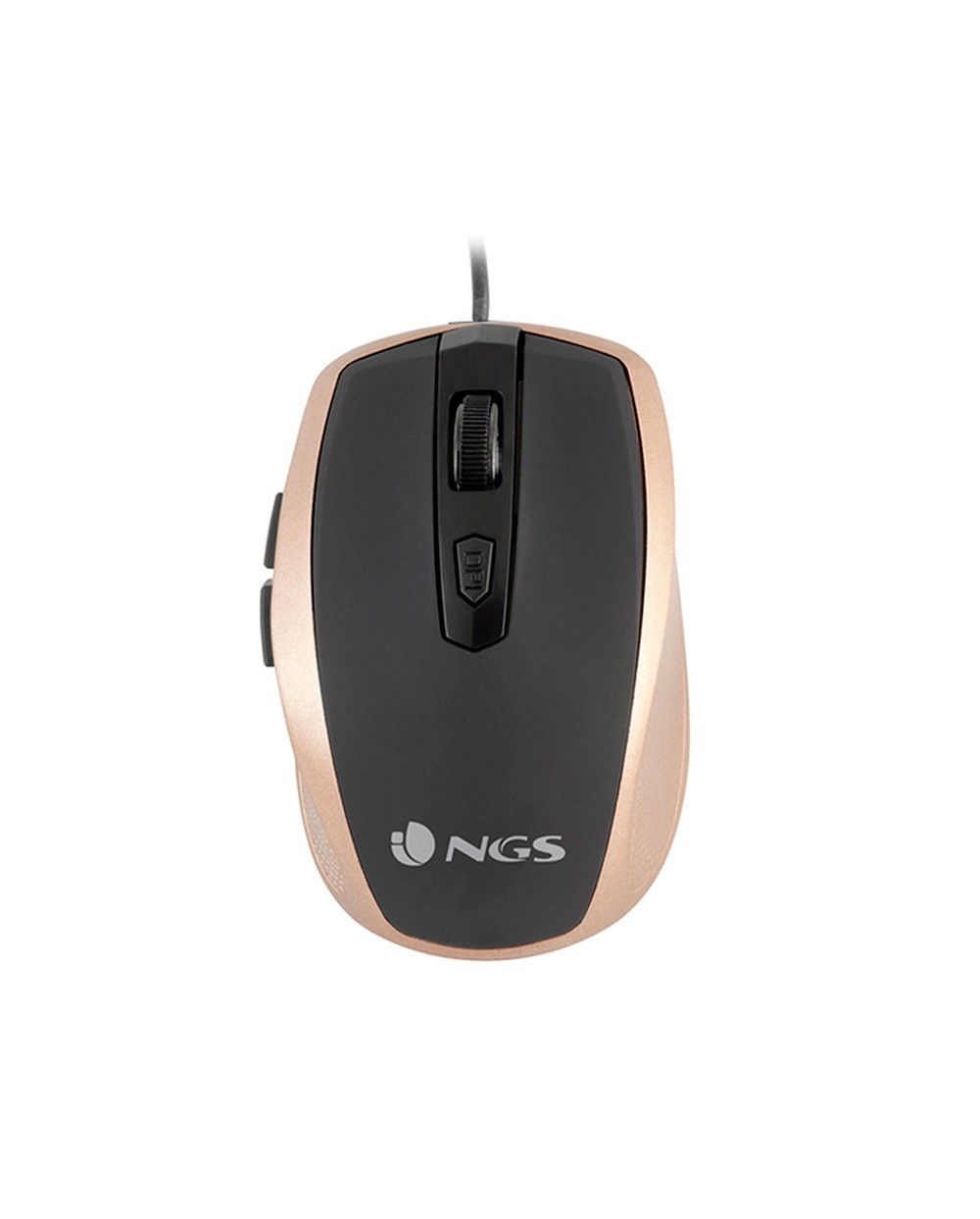Raton ngs cable tick optico 800 1600 dpi 6 botones nano conexion usb color oro