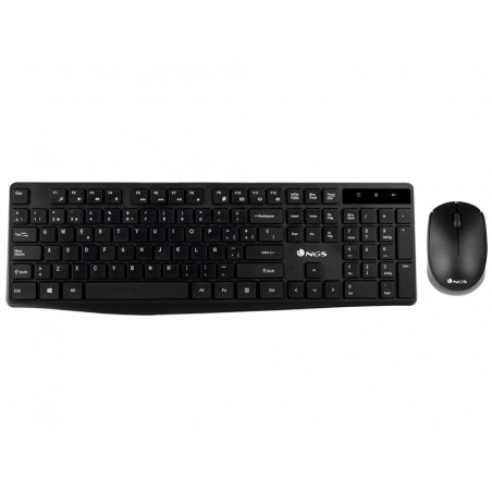 Set teclado y raton ngs allure multimedia inalambrico usb nano 24 ghz color negro