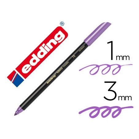 Rotulador edding punta fibra 1200 violeta metalizado n 78 punta redonda 1 3 mm
