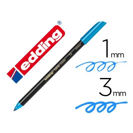 Rotulador edding punta fibra 1200 azul metalizado n 73 punta redonda 1 3 mm
