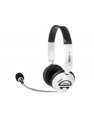 Auricular ngs headset msx6 pro con microfono diadema ajustable jack 35 mm y control de volumen