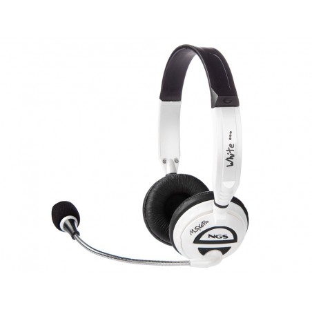 Auricular ngs headset msx6 pro con microfono diadema ajustable jack 35 mm y control de volumen