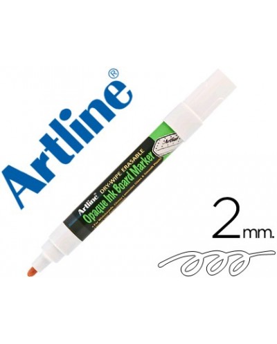 Rotulador artline pizarra epd 4 color blanco opaque ink board punta redonda 2 mm