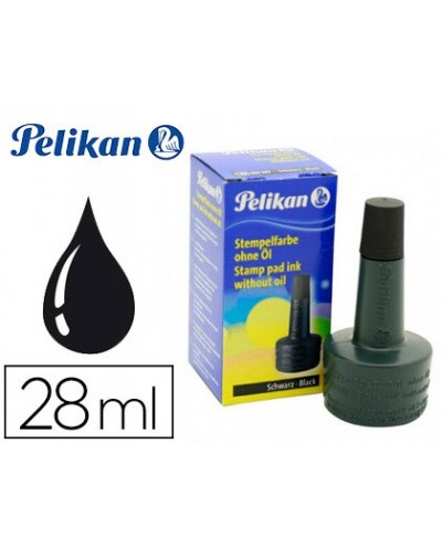 Tinta tampon pelikan negro frasco de 28 ml