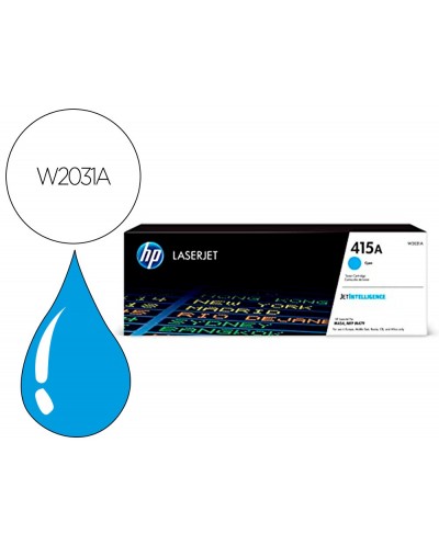 Toner hp 415a para hp color laserjet pro m454 mfp m479 cian 2100p