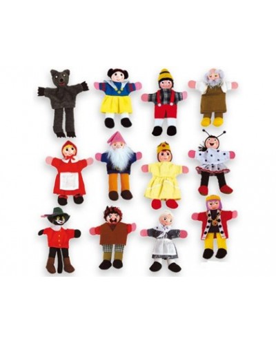 Juego andreutoys marioneta de mano personajes cuentos infantiles surtidos 30cm caja de 12 unidades