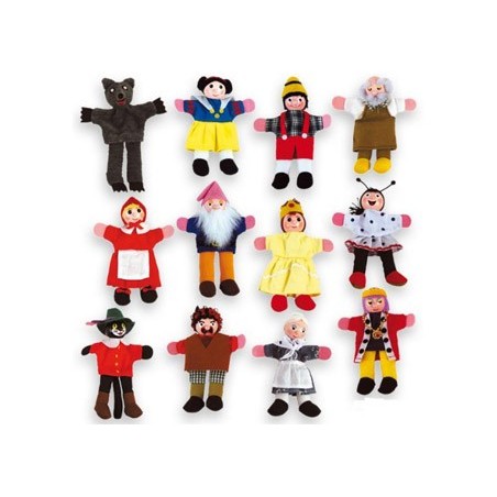 Juego andreutoys marioneta de mano personajes cuentos infantiles surtidos 30cm caja de 12 unidades