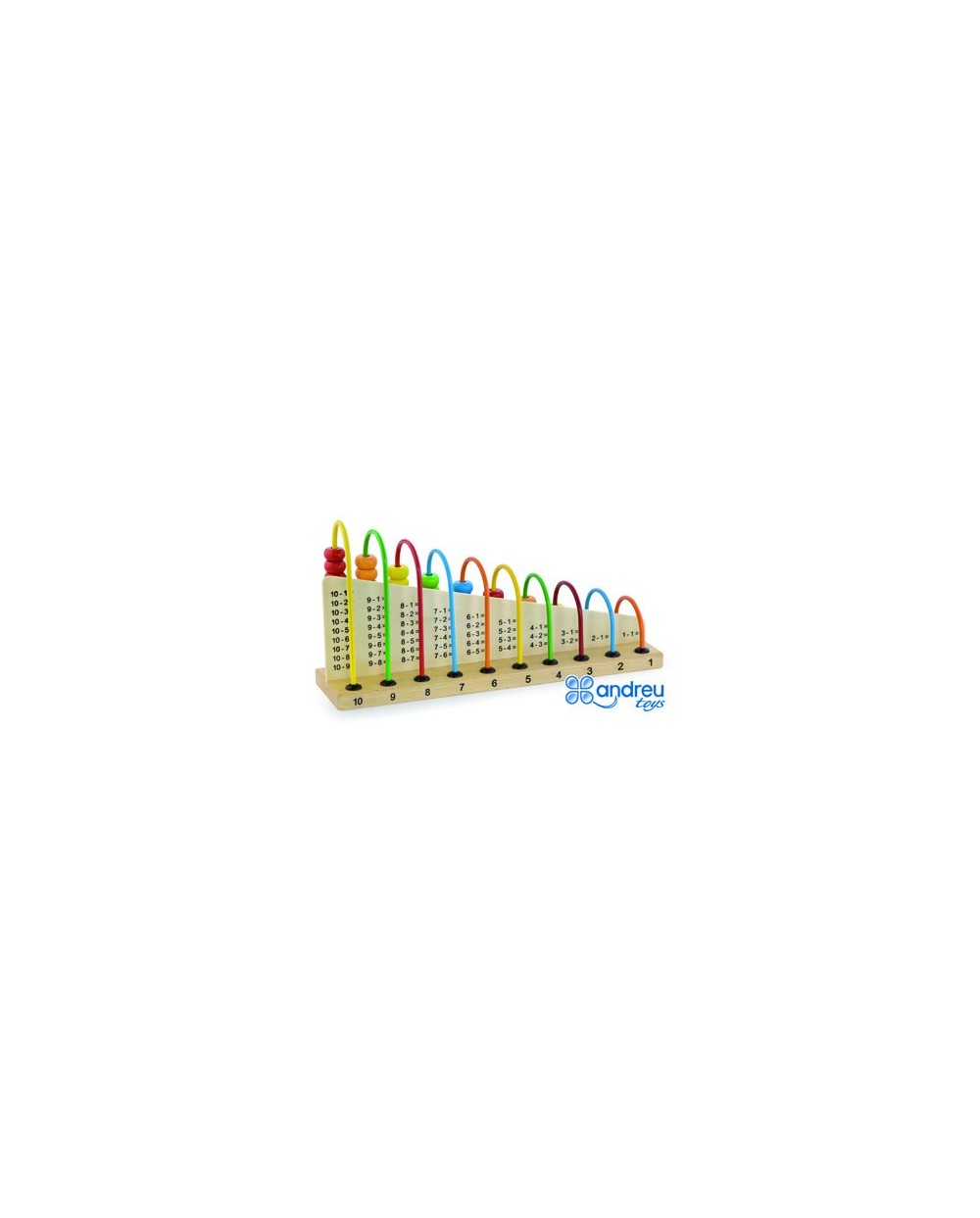 Juego andreutoys abacus madera para sumar y restar 29x145x75 cm