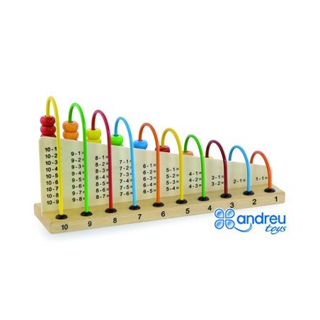 Juego andreutoys abacus madera para sumar y restar 29x145x75 cm