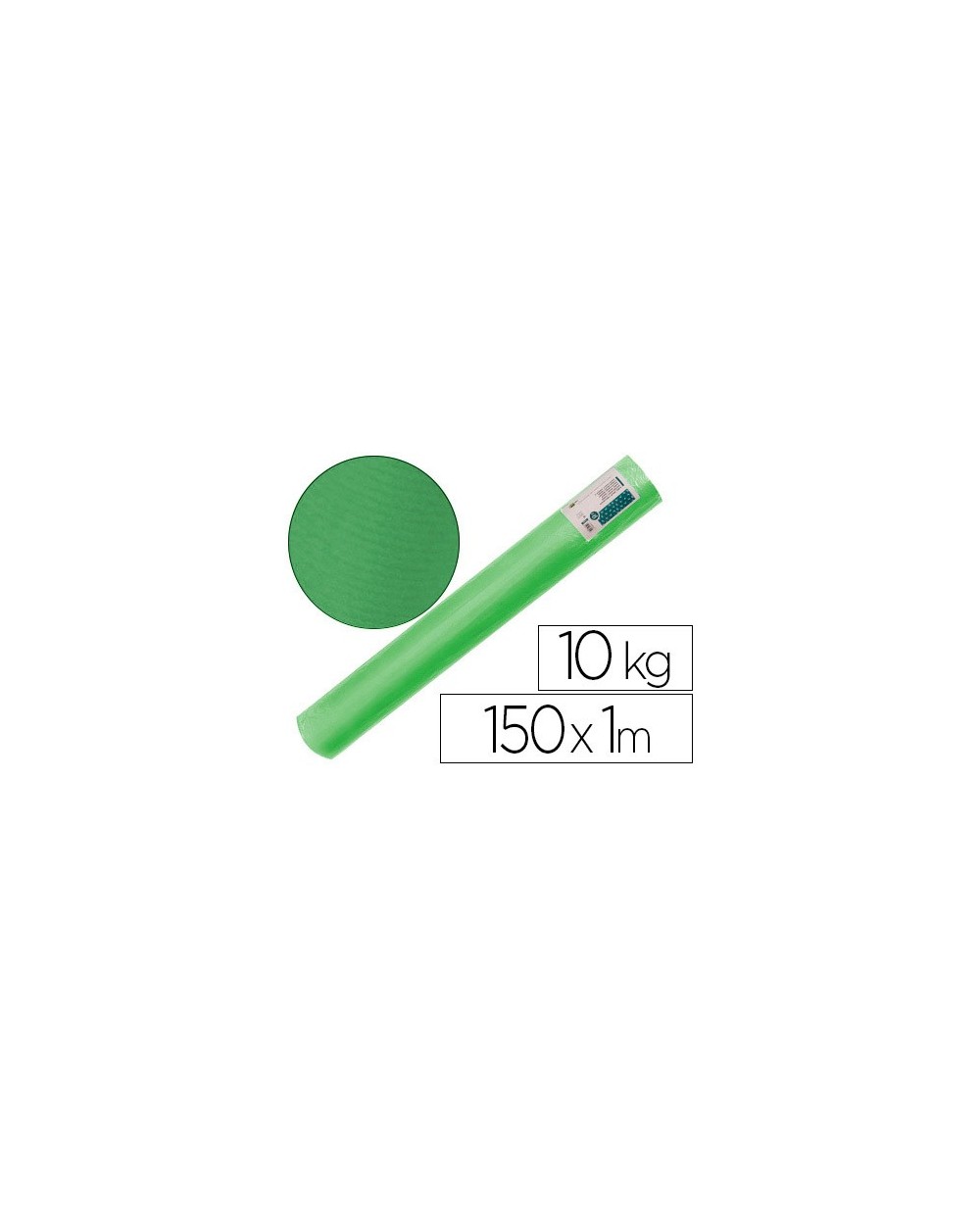 Papel kraft verjurado liderpapel verde 150mt 65gr bobina 10kg