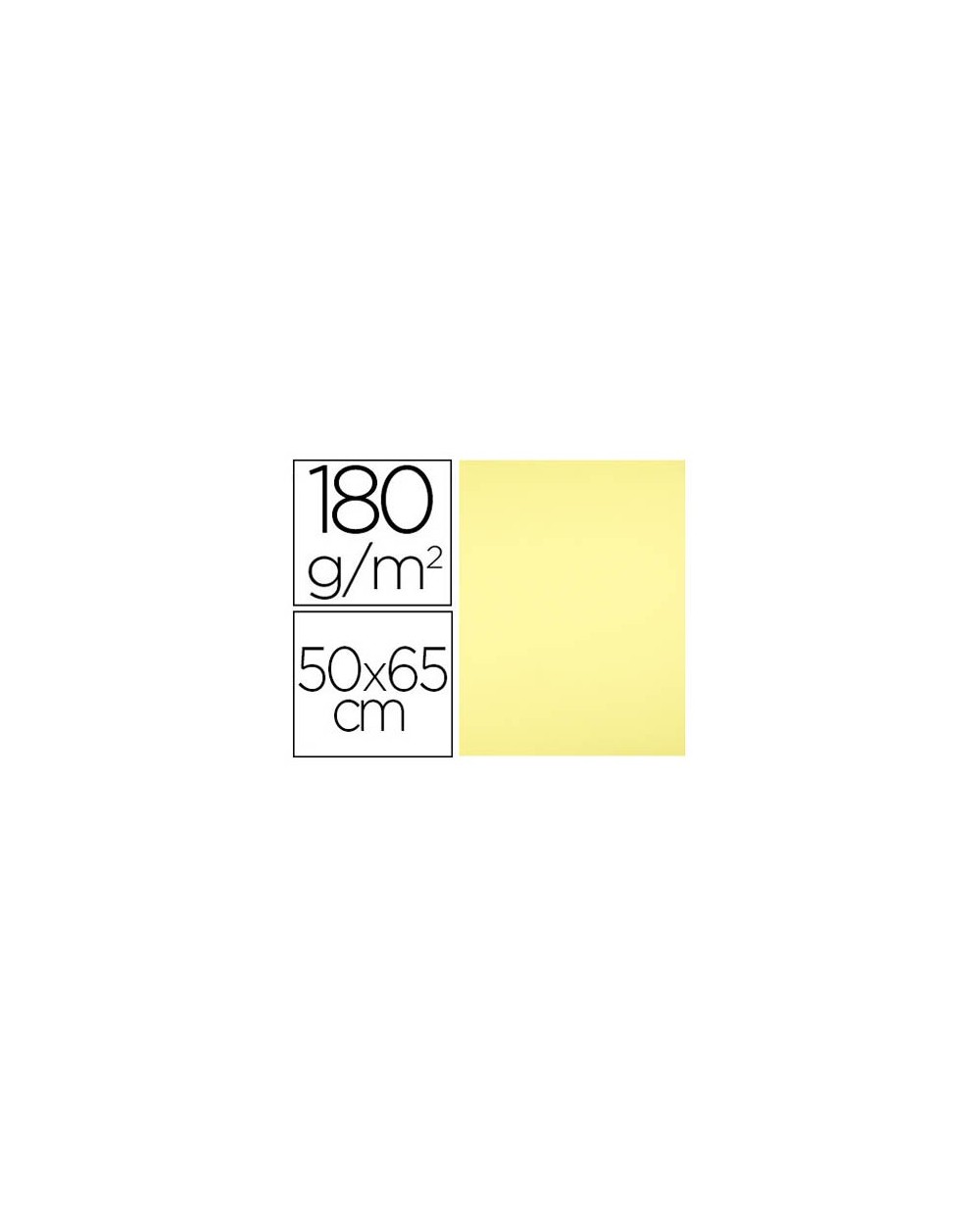 Cartulina liderpapel 50x65 180 gr amarillo medio paquete de 25