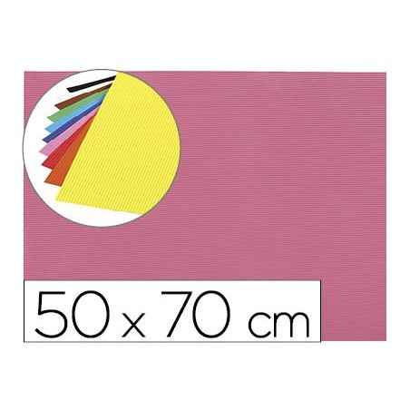 Goma eva ondulada liderpapel 50x70cm 22mm de espesor rosa