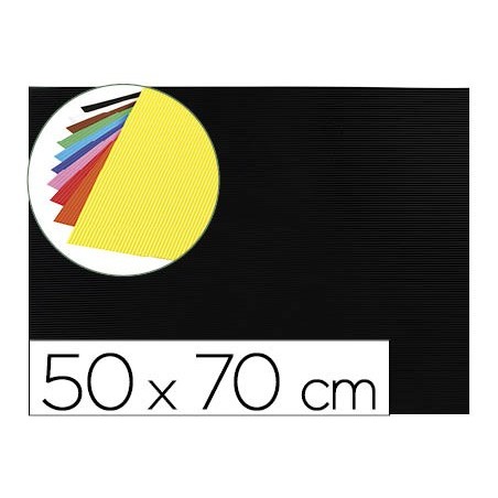 Goma eva ondulada liderpapel 50x70cm 22mm de espesor negro