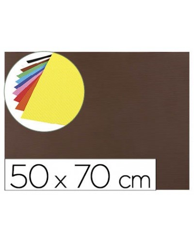 Goma eva ondulada liderpapel 50x70cm 22mm de espesor marron