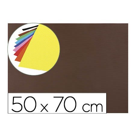 Goma eva ondulada liderpapel 50x70cm 22mm de espesor marron