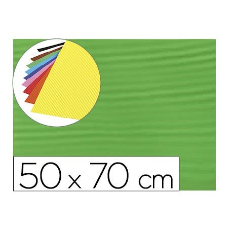 Goma eva ondulada liderpapel 50x70cm 22mm de espesor verde