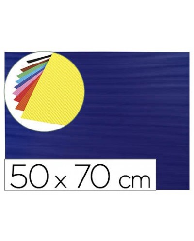 Goma eva ondulada liderpapel 50x70cm 22mm de espesor azul oscuro