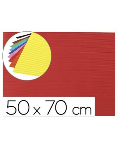 Goma eva ondulada liderpapel 50x70cm 22mm de espesor rojo