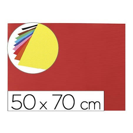 Goma eva ondulada liderpapel 50x70cm 22mm de espesor rojo